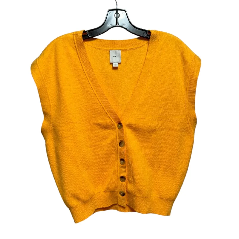 Men's Coats with Quick-Dry FabricSlouchy Cardigan Sweater Vest By Maeve In Orange, Size: S Men's Coats with Quick-Dry FabricSlouchy Cardigan Sweater Vest By Maeve In Orange, Size: S