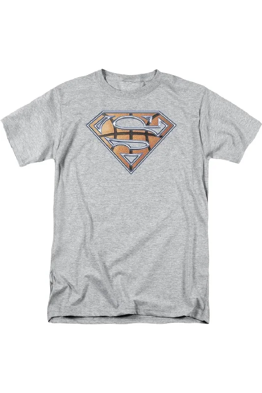 Men's Shirts with Embellished CollarsSuperman Basketball Shield Short Sleeve Adult Tee / T-Shirt Men's Shirts with Embellished CollarsSuperman Basketball Shield Short Sleeve Adult Tee / T-Shirt
