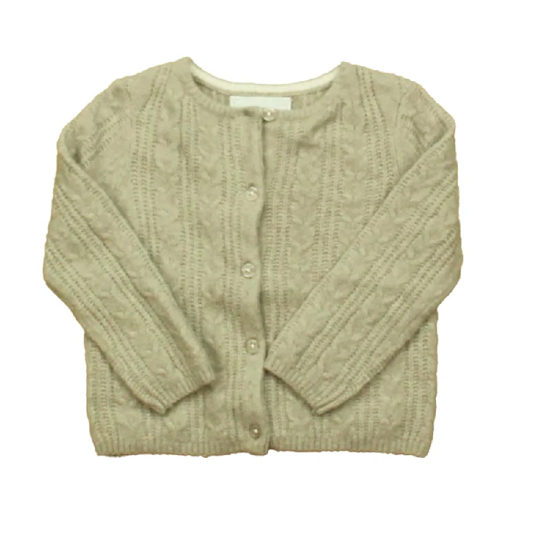 Men's Sweaters with Low-Neck DesignsThe Little White Company Girls Gray | Pink Cardigan Men's Sweaters with Low-Neck DesignsThe Little White Company Girls Gray | Pink Cardigan