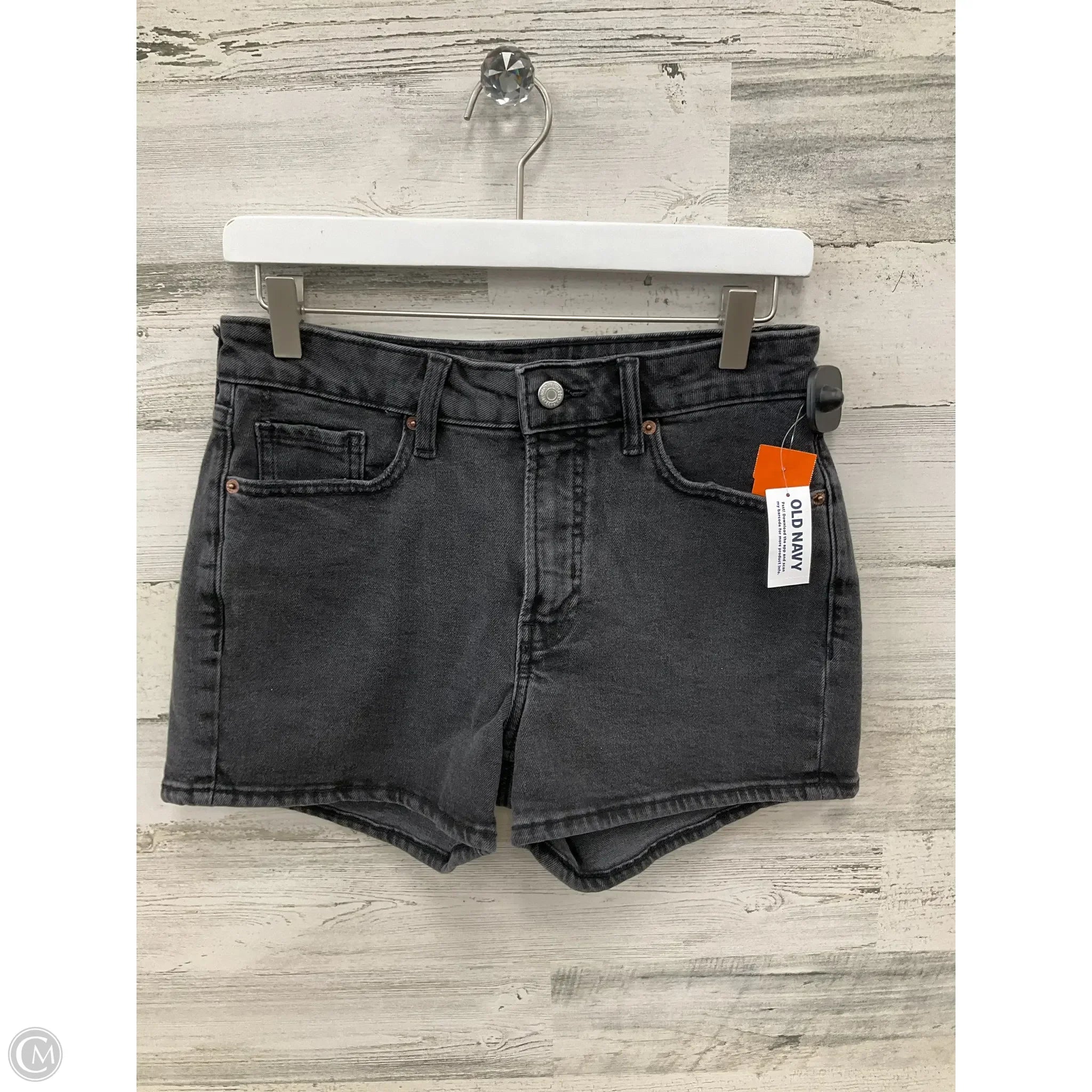 Fashion-Forward Men's Pattern ShortsShorts By Old Navy In Black Denim, Size: 4