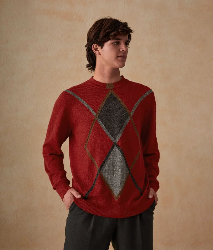 Men's Sweaters with SequinsRib & Tuck Sweater for Men