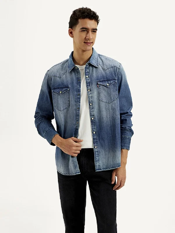 Durable Men's Work ShirtsMen's Ombre Slim Fit Shirt