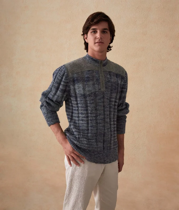 Men's Sweaters for Outdoor ActivitiesMen's Half-Zipped Ribbed Sweater