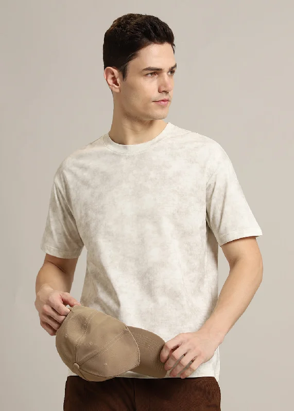 Men's Shirts with Wingtip CollarsStone Wash Crew Neck T-Shirt