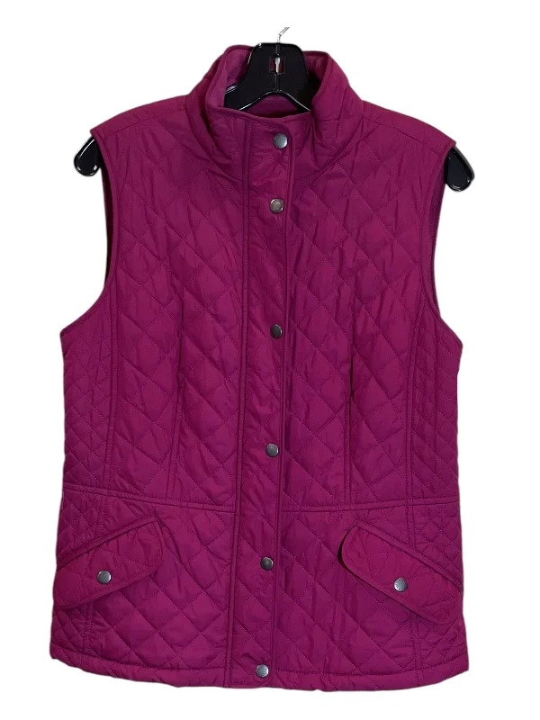 Men's Coats with Flannel LiningVest Puffer & Quilted By Talbots In Pink, Size: M
