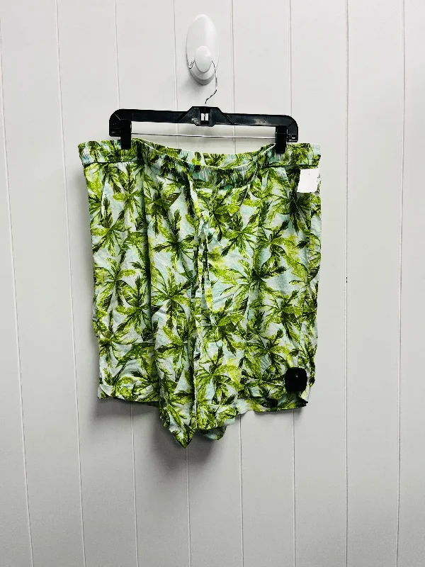 Men's Durable Cargo Shorts for WorkGreen Shorts Coral Bay, Size 1x