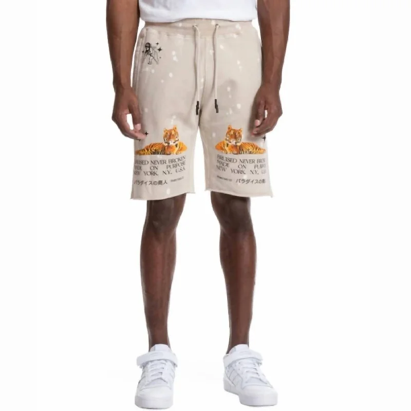Durable and Tough Men's Work and Cargo ShortsFeline Shorts In Oatmeal