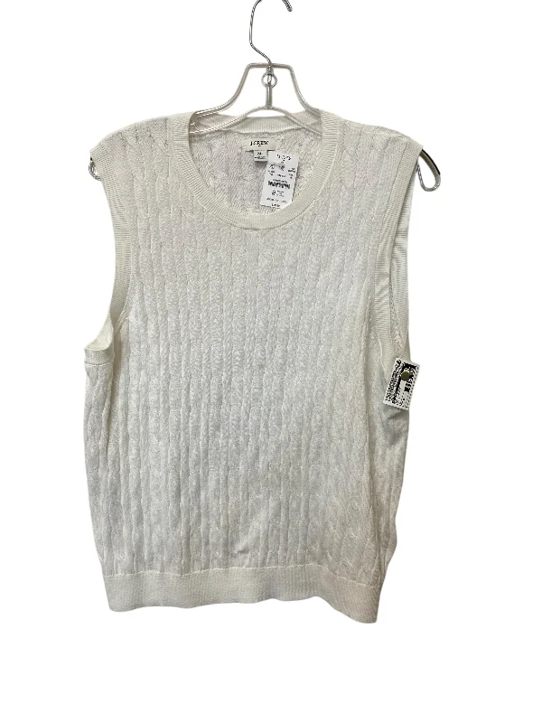 Men's Coats with Stretch FabricVest Sweater By J. Crew In White, Size: Xl