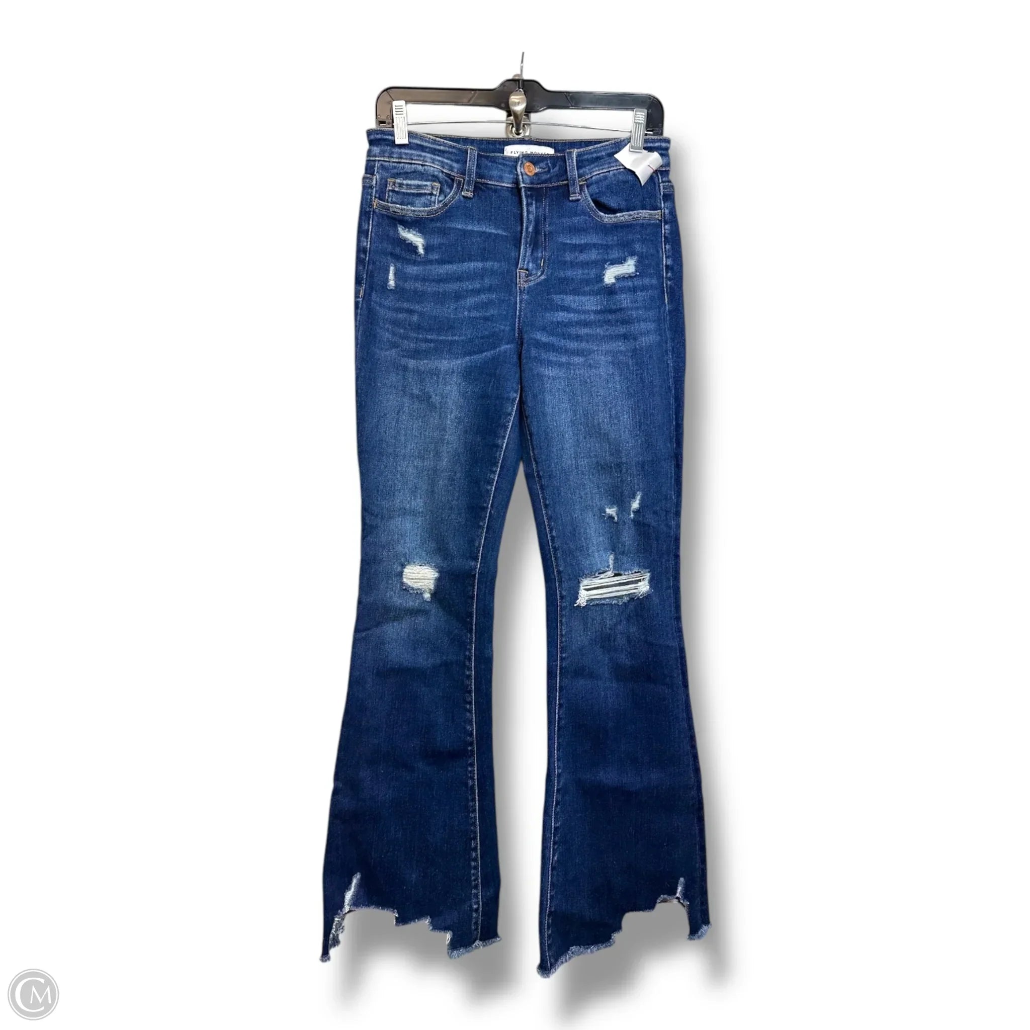 Slim-Fit Men's JeansJeans Boot Cut By Flying Monkey In Blue Denim, Size: 4