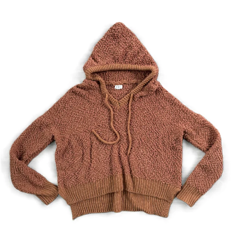 Fashionable Men's Streetwear HoodiesSweatshirt Hoodie By Pol In Brown, Size: M
