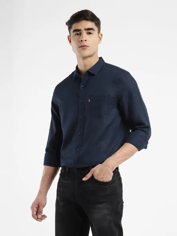 Men's Collared Shirts for Formal OccasionsMen's Solid Slim Fit Shirt