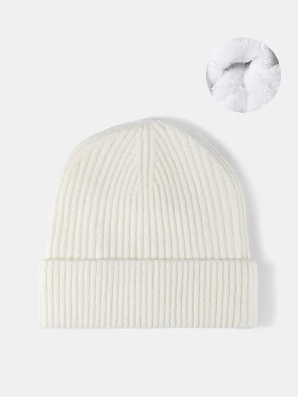 Formal Top HatsWarm Fleece Lined Knit Beanie Hat Cuffed Cap