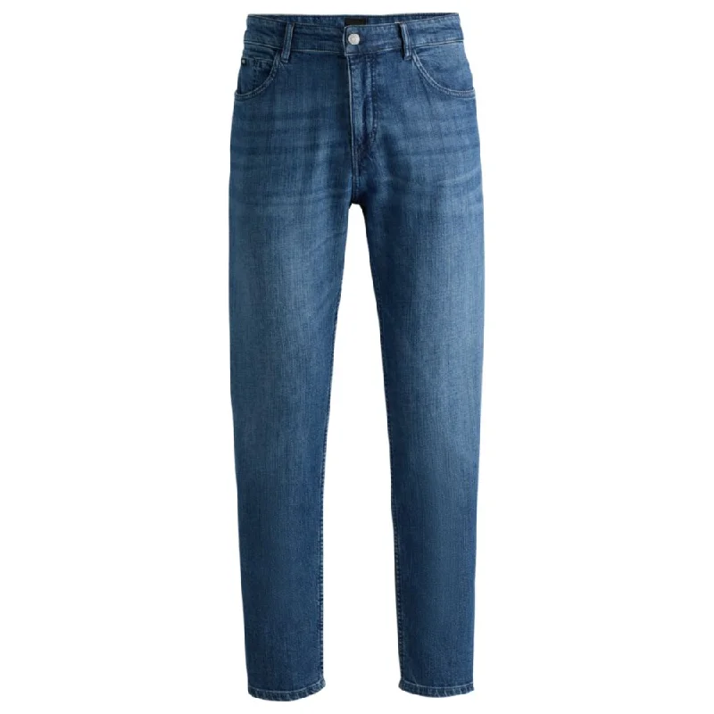 Designer Skinny Men's JeansRegular-fit jeans in blue mechanical-stretch denim