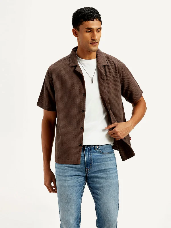 Men's Insulated Shirts for Cold WeatherMen's Textured Relaxed Fit Shirt