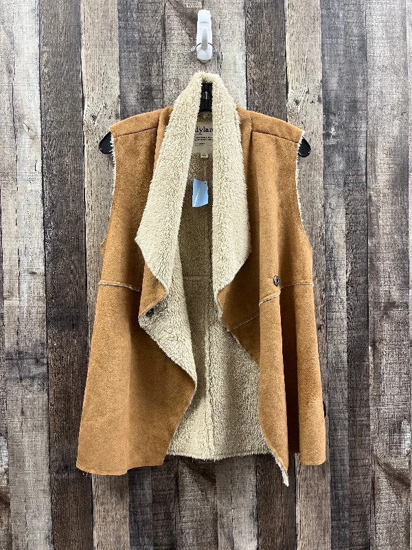 Affordable Men's Winter CoatsVest Faux Fur & Sherpa By Dylan In Tan, Size: S