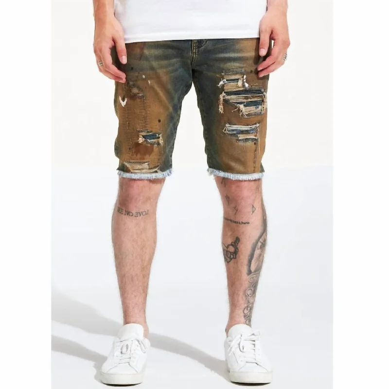 Cute Men's Bermuda ShortsCopper Short In Rust