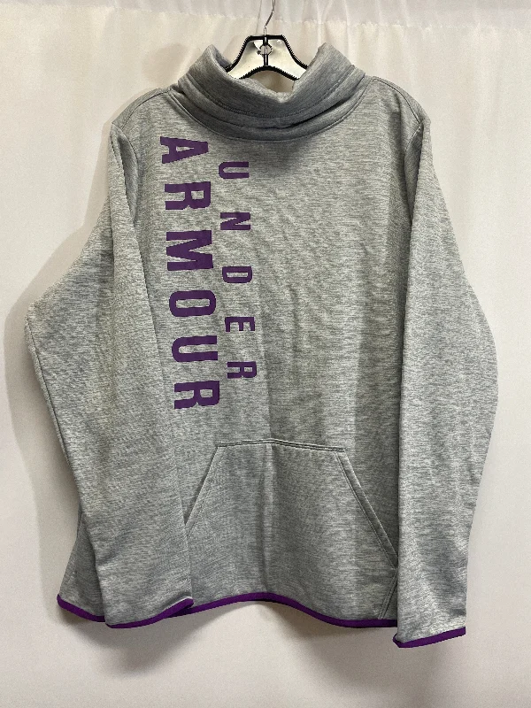 Comfortable Men's Fleece HoodiesSweatshirt Collar By Under Armour In Grey, Size: Xxl Comfortable Men's Fleece HoodiesSweatshirt Collar By Under Armour In Grey, Size: Xxl