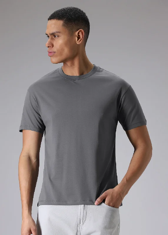 Layered Men's VestsGrey Regular T-shirt
