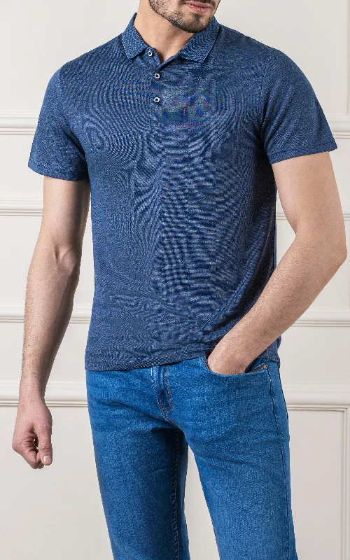 Men's Shirts with Animal PrintsPOLO SHIRT BLUE