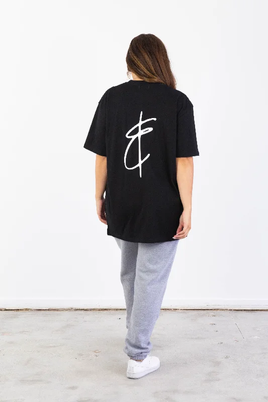 Men's Shirts for Beach OutingsLOGAN TEE BLACK