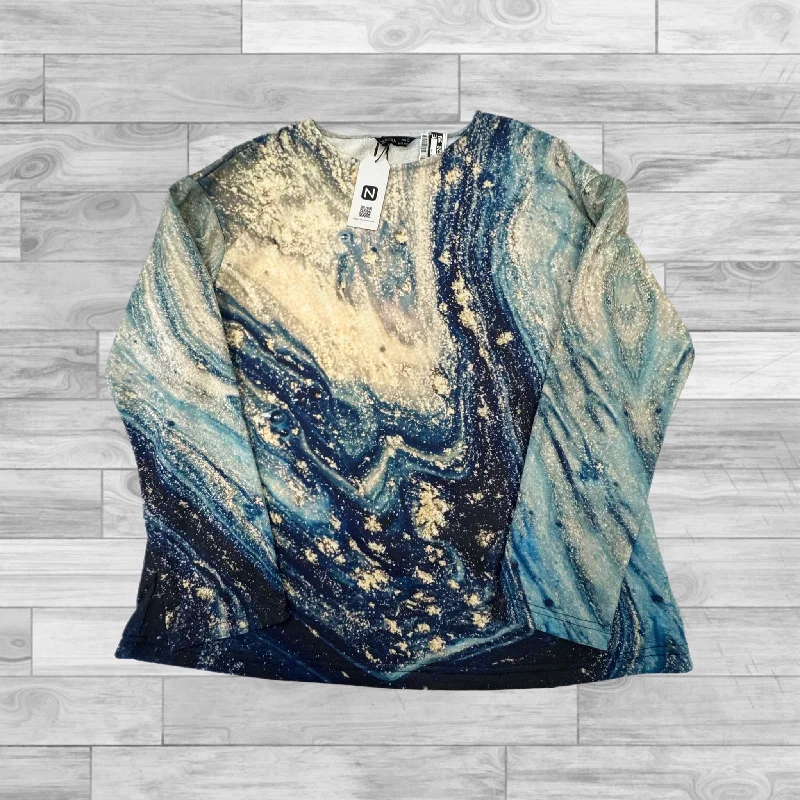 Men's Hoodies for Mild WeatherBlue & Gold Sweatshirt Collar Cmc, Size L