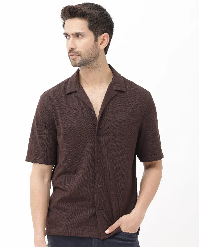 Men's Graphic Print T-Shirts for a Statement LookRare Rabbit Men's Manga Dark Maroon Cotton Polyester Fabric Blend Cuban Collar Half Sleeves Boxy Fit Solid Knitted Shirt Men's Graphic Print T-Shirts for a Statement LookRare Rabbit Men's Manga Dark Maroon Cotton Polyester Fabric Blend Cuban Collar Half Sleeves Boxy Fit Solid Knitted Shirt