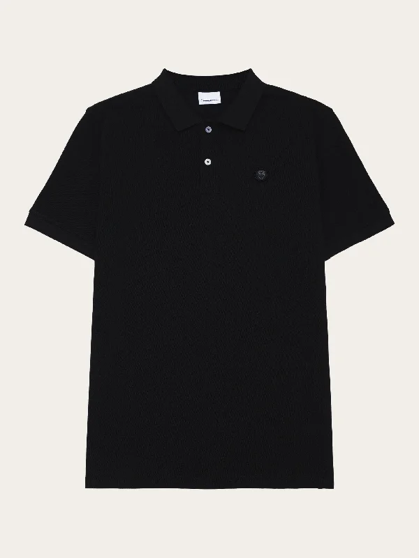 Men's Short-Sleeved ShirtsBasic badge polo - Black Jet