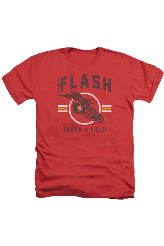 Men's Shirts with Geometric PatternsJustice League of America Track And Field Adult Heather Tee / T-Shirt Men's Shirts with Geometric PatternsJustice League of America Track And Field Adult Heather Tee / T-Shirt