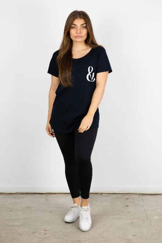 Men's Shirts with Patchwork SleevesMORGAN TEE NAVY
