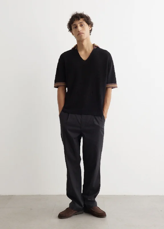 Durable Men's Work ShirtsCrochet Collar Polo