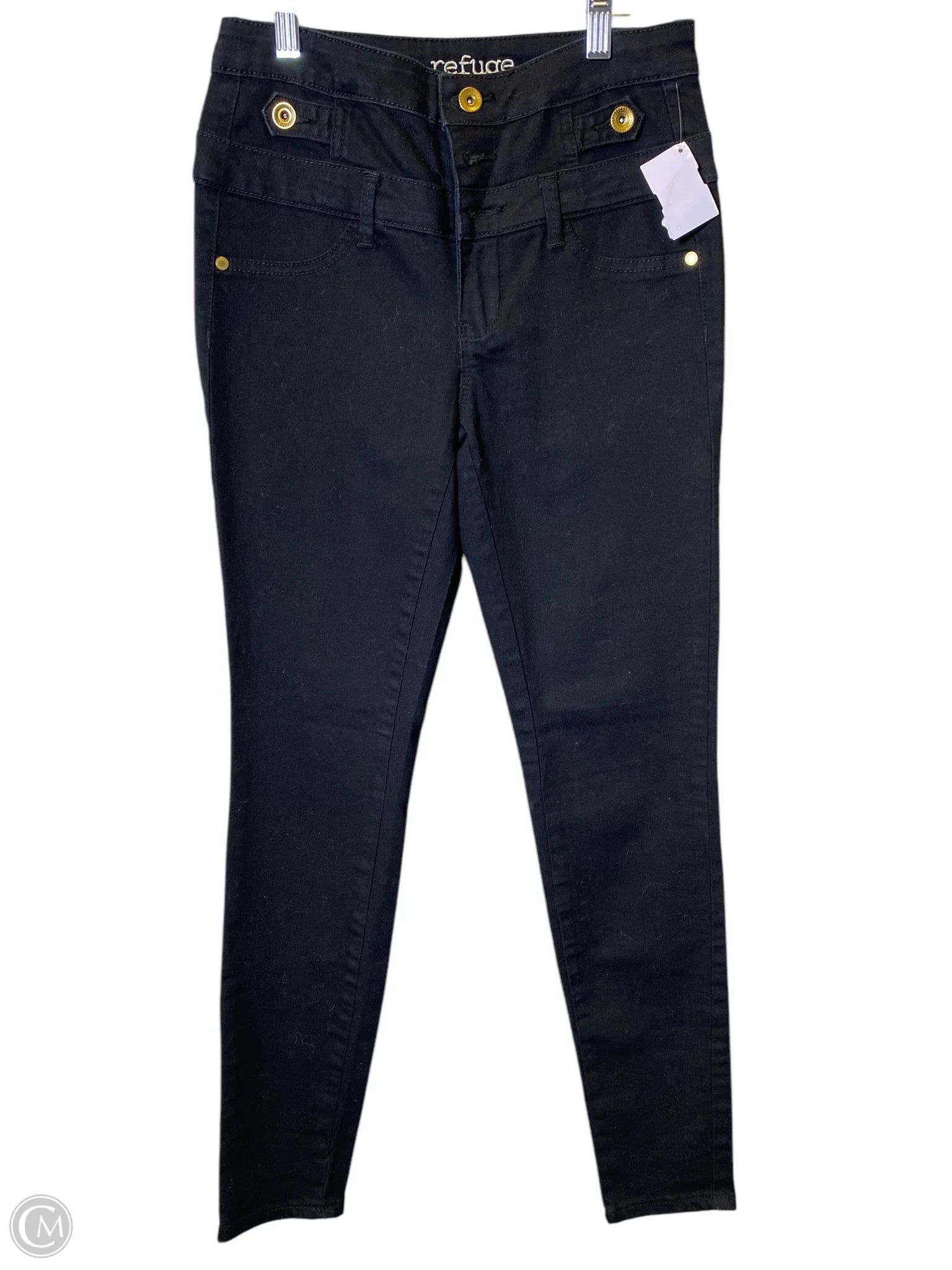 Men's Jeans with a Distressed LookJeans Skinny By Refuge In Black, Size: 4