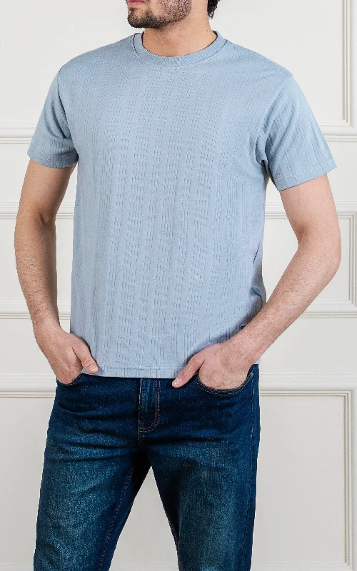 Men's Shirts with Pleated HemlinesDROP NEEDLE T SHIRT SKY GREY