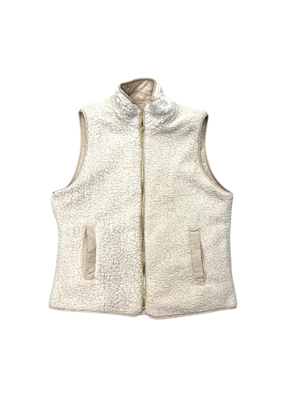 Men's Coats for LayeringVest Faux Fur & Sherpa By Love Tree In Cream, Size: M