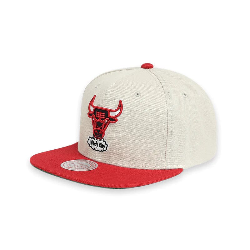 Adjustable Baseball Caps for KidsMitchell & Ness Nba 35th Side Snapback Hwc Bulls (Off-White/Red)