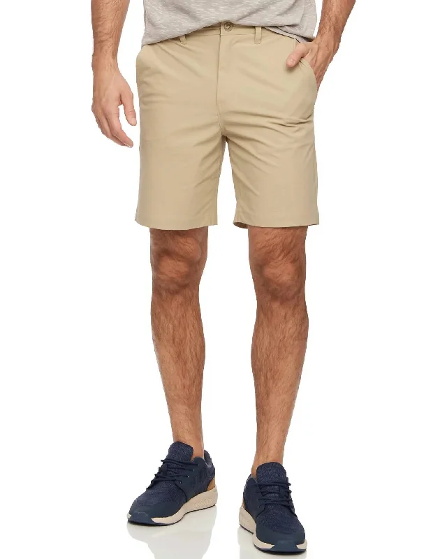 Sporty Men's Running ShortsAny-Wear Stretch Short In Beige
