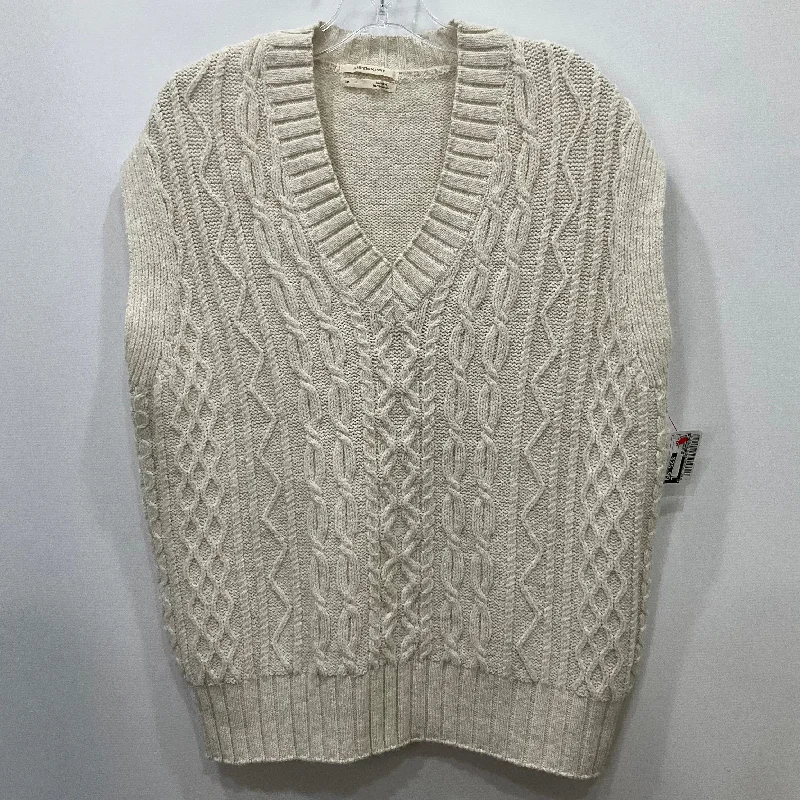 Men's Coats with Fur TrimVest Sweater By Anthropologie In Cream, Size: Xxs