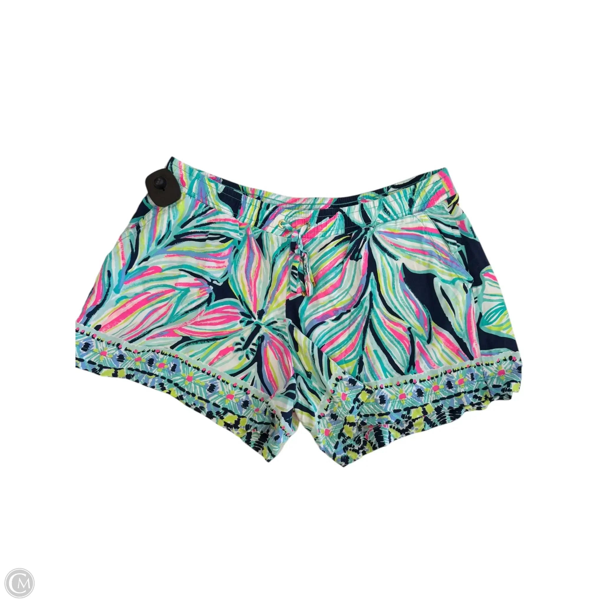 Cozy Men's Flannel ShortsShorts Designer By Lilly Pulitzer In Blue & Pink, Size: L