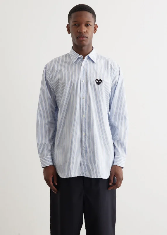 Men's Shirts with Chest PocketsBlack Emblem Long Sleeve Shirt