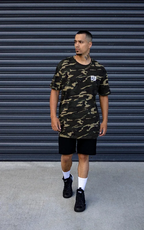 Striped Men's TopsPONTIAC CAMO TEE