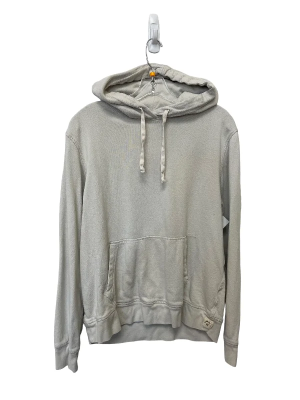 Men's Hoodies with Contrast Fabric PanelsSweatshirt Hoodie By Madewell In Cream, Size: M Men's Hoodies with Contrast Fabric PanelsSweatshirt Hoodie By Madewell In Cream, Size: M