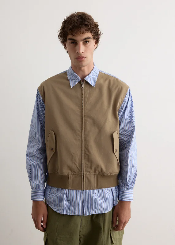 Men's Shirts with Surplice HemlinesJacket Panel Shirt