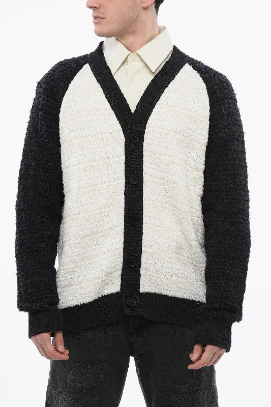 Men's Sweaters with Thumbholes in SleevesBalmain Cotton-Blended Glittery Cardigan