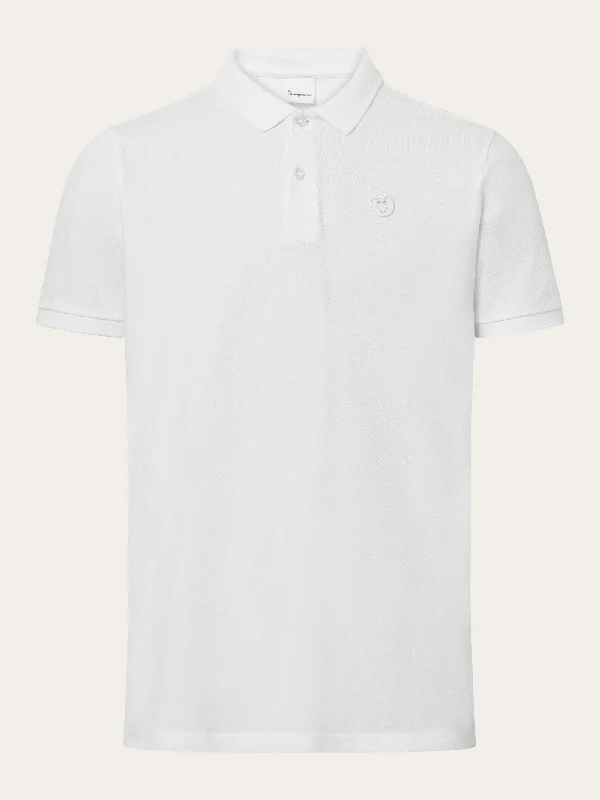 Men's Shirts with Embellished CollarsBasic badge polo - Bright White