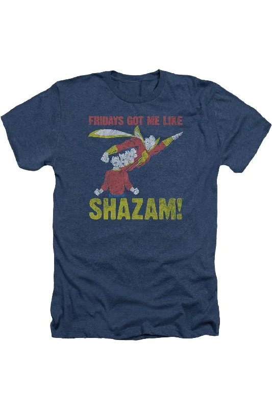Men's Shirts with Full PlacketsJustice League of America Fridays Got Me Like Adult Heather Tee / T-Shirt Men's Shirts with Full PlacketsJustice League of America Fridays Got Me Like Adult Heather Tee / T-Shirt