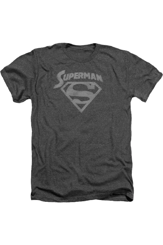 Men's Shirts with Adjustable CuffsSuperman Super Arch Adult Heather Tee / T-Shirt
