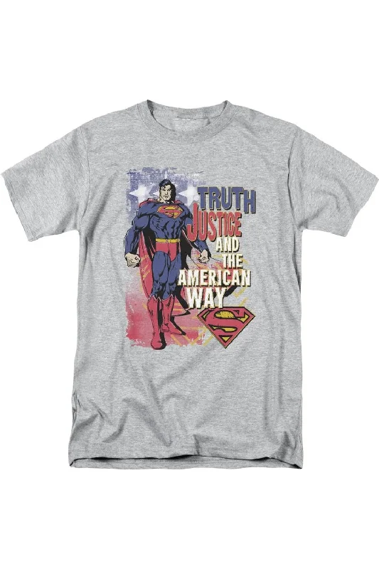 Men's Shirts with Floral PrintsSuperman Truth Justice Short Sleeve Adult Tee / T-Shirt Men's Shirts with Floral PrintsSuperman Truth Justice Short Sleeve Adult Tee / T-Shirt