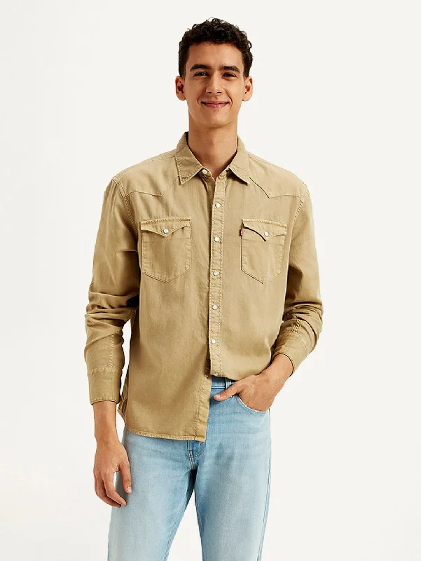 Men's French-Cuff Shirts for a Sophisticated EdgeMen's Solid Slim Fit Shirt