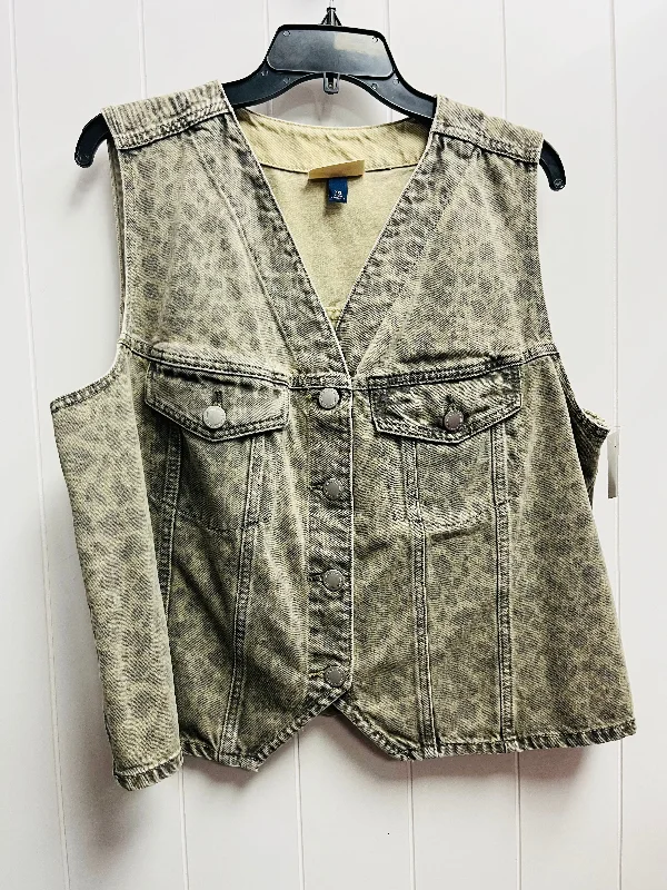 Men's Coats for BikingVest Other By Universal Thread In Grey Denim, Size: Xxl