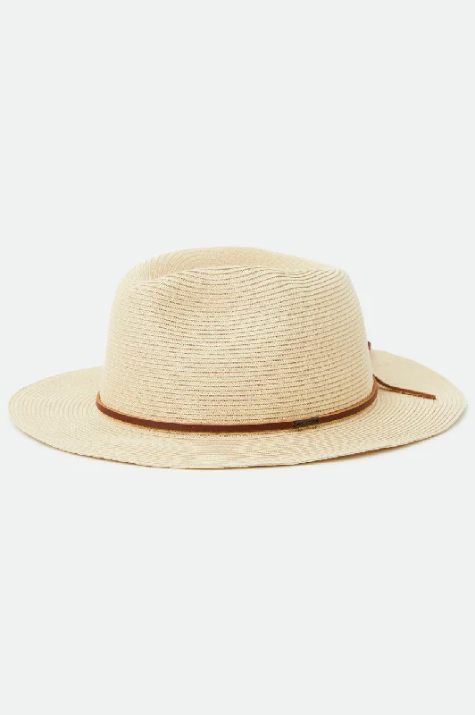 Men's Fedora HatsWesley Straw Packable Fedora - Tan