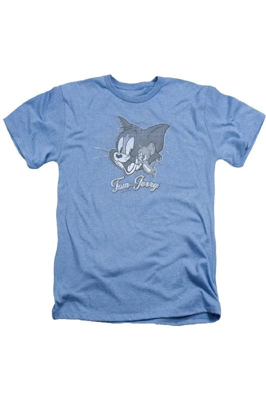 Men's Casual Shirts for Everyday WearTom And Jerry Classic Pals Adult Heather Tee / T-Shirt Men's Casual Shirts for Everyday WearTom And Jerry Classic Pals Adult Heather Tee / T-Shirt